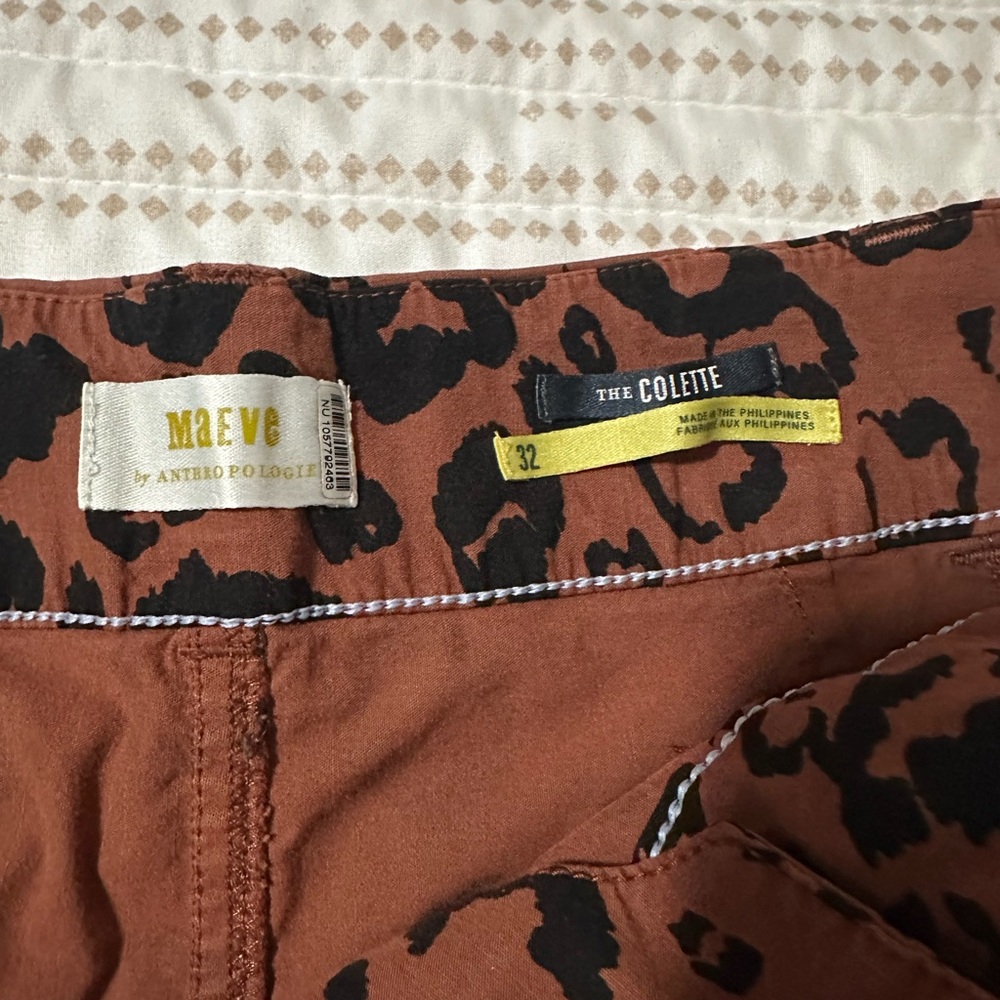 Maeve Brown Leopard Print Cropped Pants - Picture 5 of 7